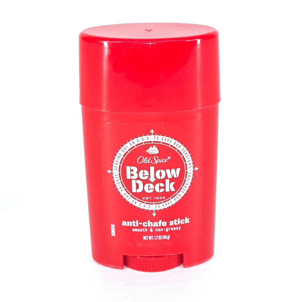 Old Spice Below Deck Anti-Chafe Stick 1.7 oz Fragrance‎ Free Smooth Non-Greasy